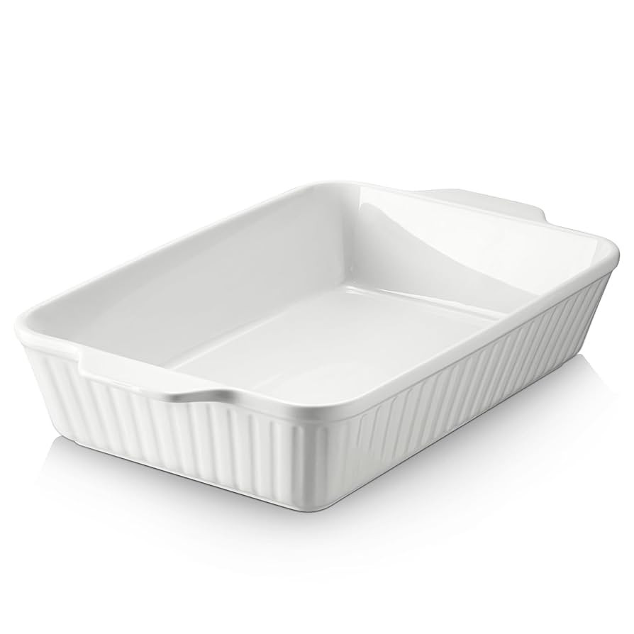 DOWAN Casserole Dish, 9x13 Ceramic Baking Dish, Large Lasagna Pan Deep for Oven, 4.2 Quarts Bakin... | Amazon (US)