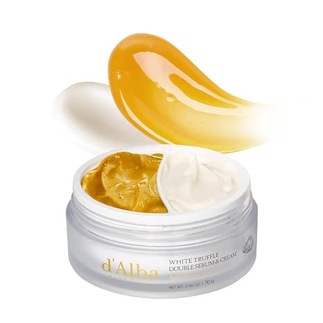 d'alba Piedmont White Truffle Double Serum & Cream, Vegan Skincare, 2-in-1 Face Moisturizer, Vega... | Amazon (US)