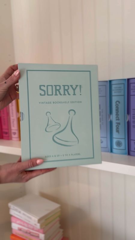 Sorry board game vintage bookshelf edition Amazon review and impressions fun game night for families and kids aesthetic coffee table decor and  bookcase styling 