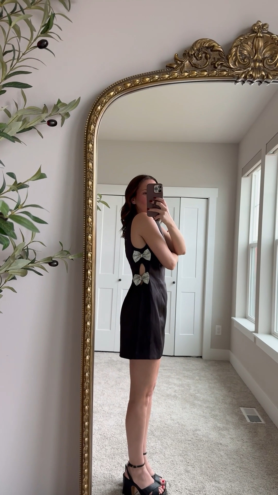 The sweetest little black dress with bows! Use code ASHLEYG15 for 15% off! 

LBD | black mini | NYE | bow dress | satin | party dress | holiday style 

#LTKHoliday