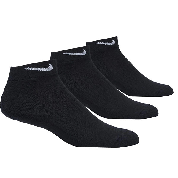 Adult Nike Everyday Cushioned 3 Pack Ankle Socks XLarge Black/White | Scheels