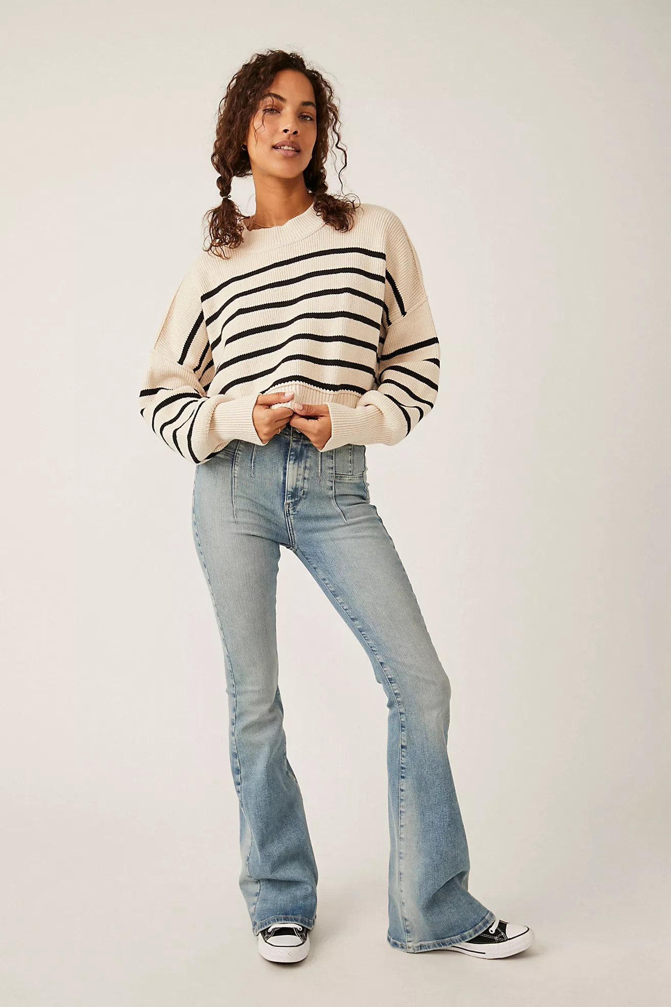 Easy Street Stripe Crop Pullover | Free People (Global - UK&FR Excluded)