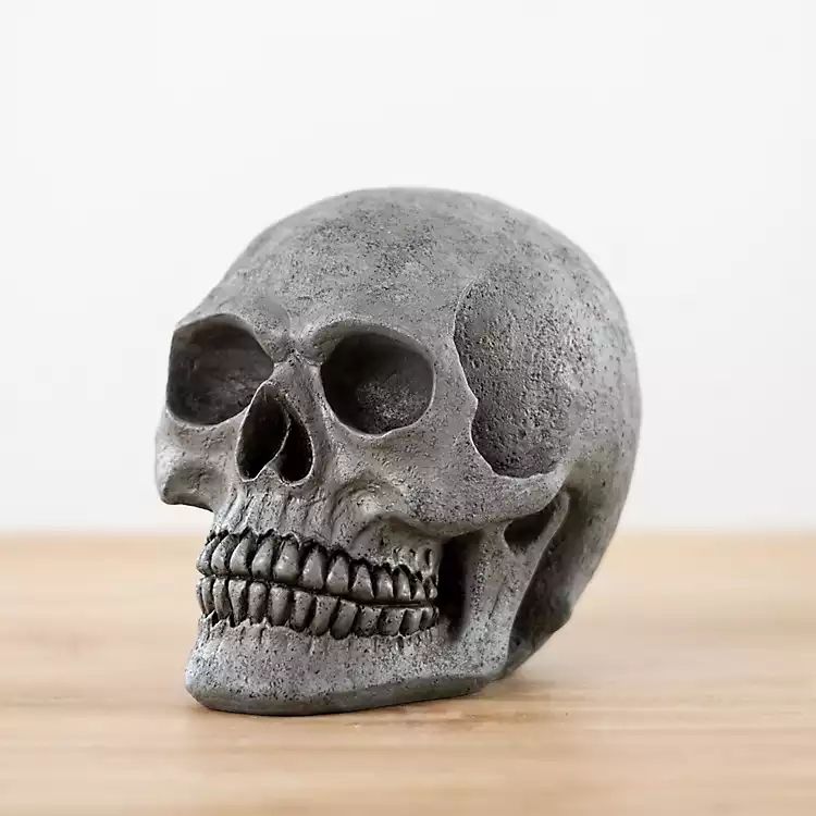 New! Gray Spooky Skull Halloween Decoration | Kirkland's Home