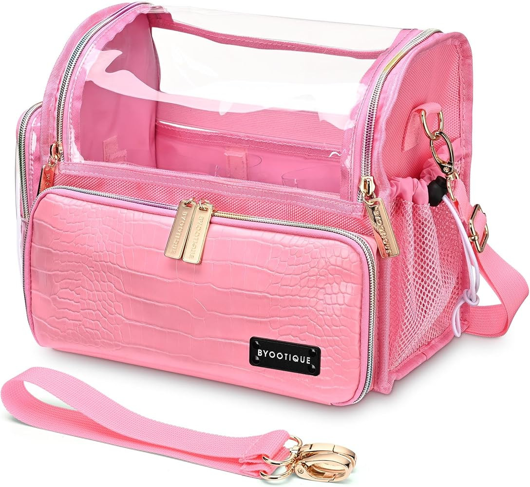 BYOOTIQUE Makeup Brush Holder Case Stand-up Cosmetic Organizer Artist Travel Bag | Amazon (US)