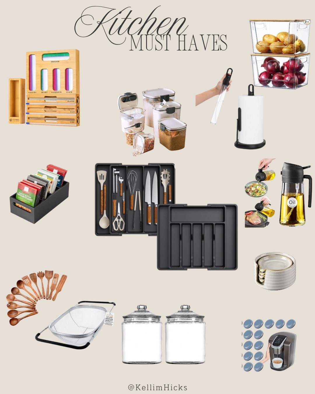 Kitchen must-haves that are practical + stylish 🖤 Shop my favorite organizers, utensils, and tools all in one place! #kitchenorganization #kitchengadgets #kitchenmusthaves #LTKhome #LTKfinds #LTKsalealert

