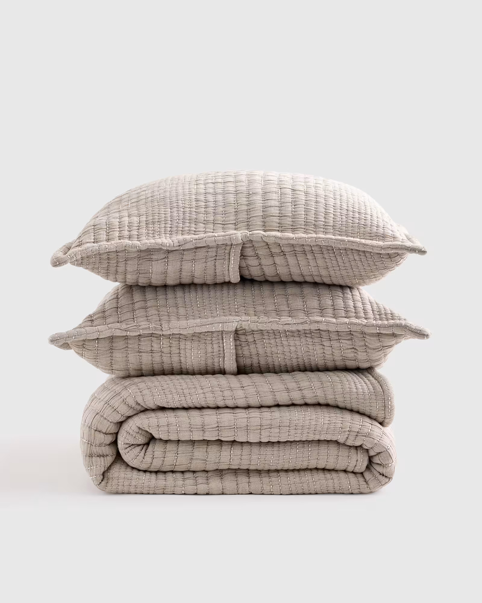 Organic Cotton Channel Stitch Coverlet Set | Quince