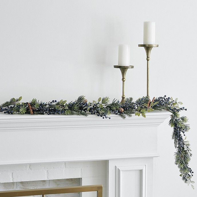 Frosted Blueberry Holiday Garland 6 Ft | Ballard Designs, Inc.