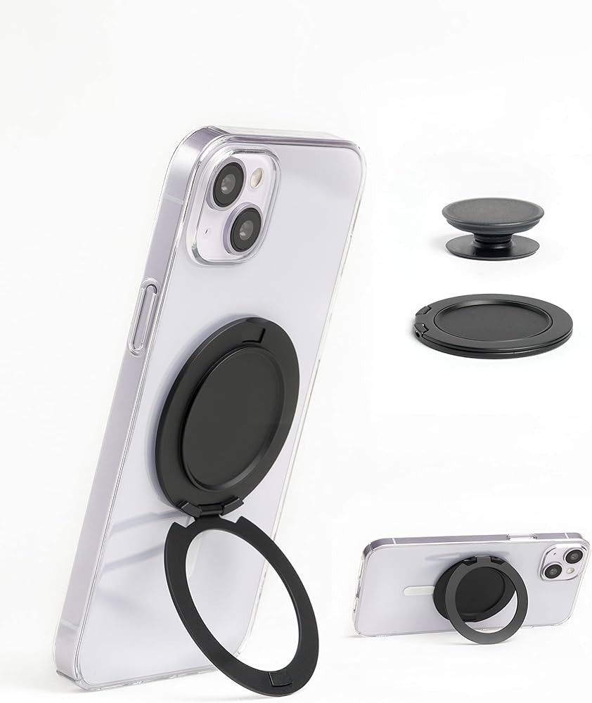 R Stand Phone Grip Magnetic Base for iPhone 12 13 14 Series,Magnetic Desk Phone Stand, Compatible... | Amazon (US)