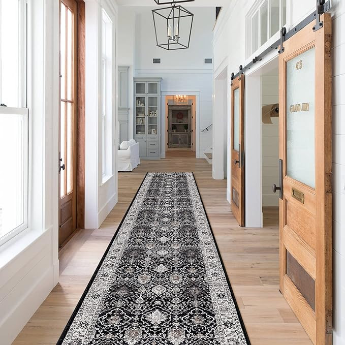 Hallway Washable Runner Rug - 2x10 Kitchen Rugs Entryway Rug Runner Vintage Soft Floor Mat Non Sl... | Amazon (US)