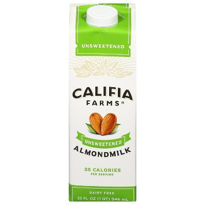 Califia Farms Dairy Free Unsweetened Almondmilk 32 fl oz - Case of 6 | Target