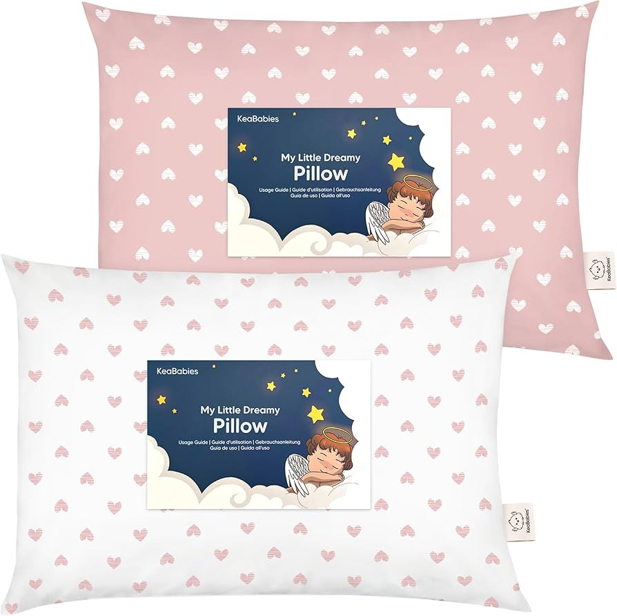 KeaBabies 2-Pack Toddler Pillows 2 Year Old to 5-13x18 Soft Organic Cotton Kids Pillow for Sleepi... | Amazon (US)