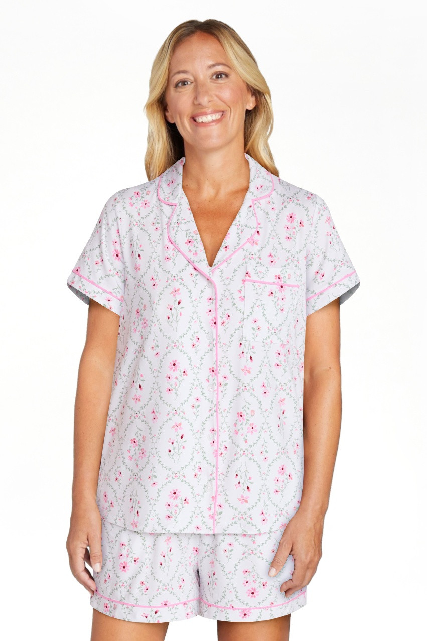 Joyspun Women’s Dreamy Soft Collection Bridal Knit Top and Shorts Pajama Set, 2-Piece, Sizes XS... | Walmart (US)