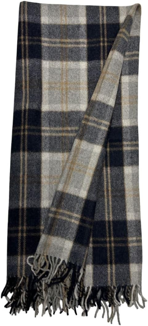 Briomhar Fall Plaid Wool Blanket - Scottish Winter Flannel Tartan Throw Blanket with Fringed Edge... | Amazon (US)