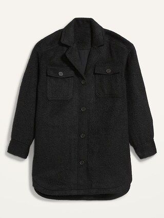 Soft-Brushed Long Utility Shacket for Women | Old Navy (US)