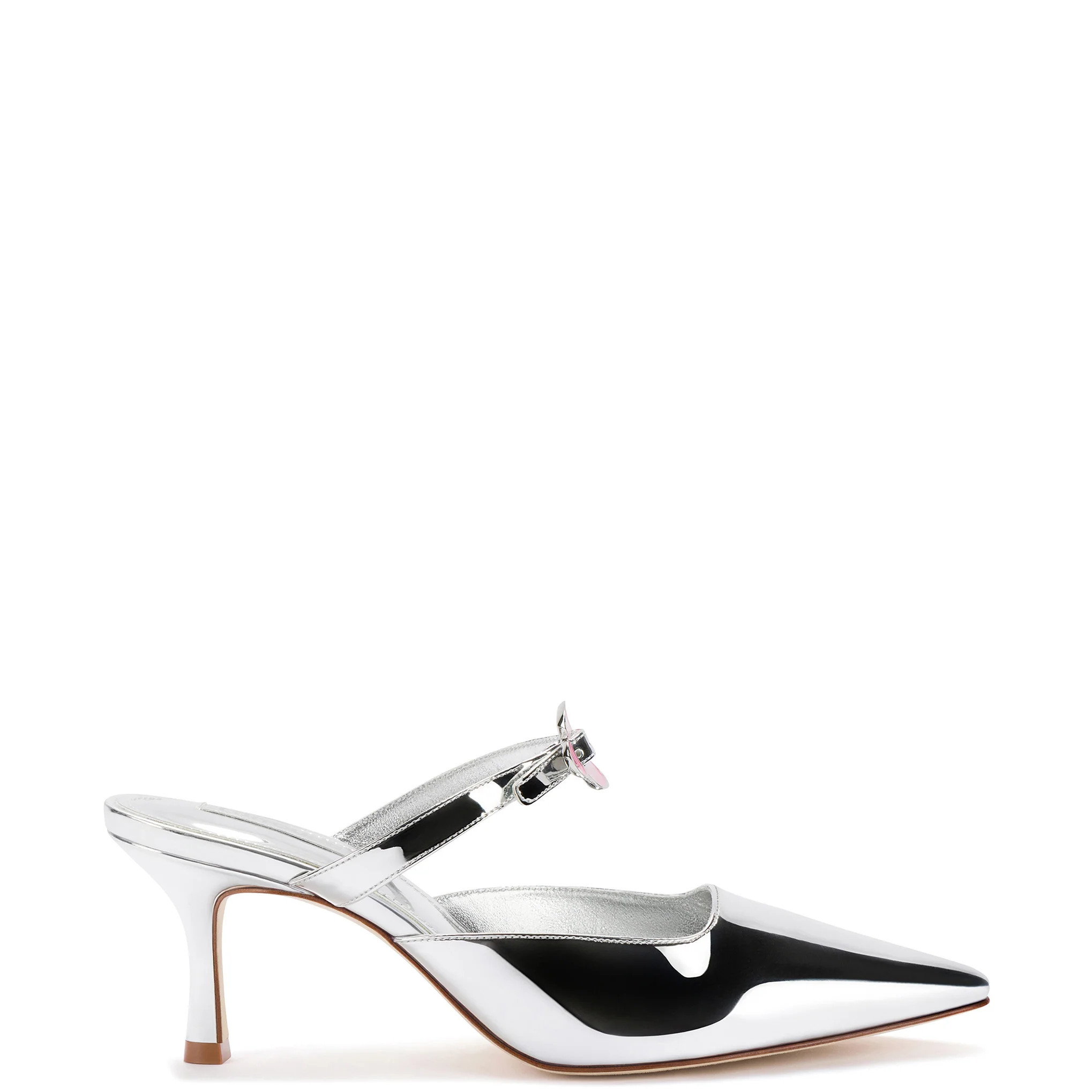 Daisy Pump In Silver Specchio | Larroude