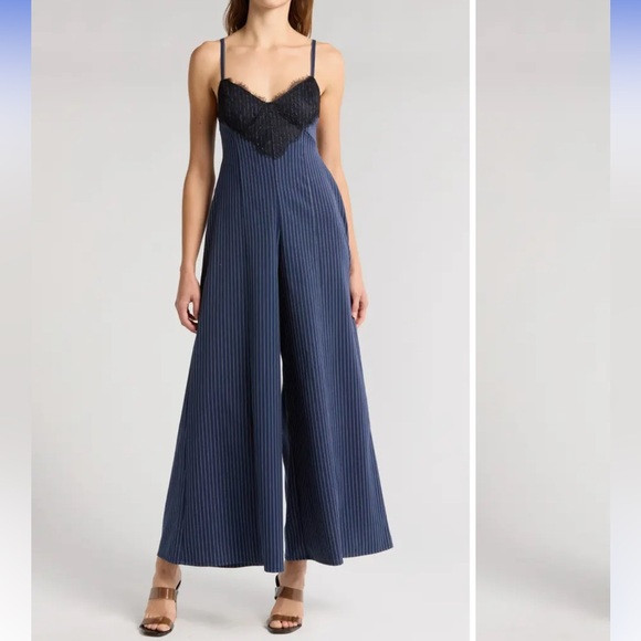 Free people Ava Stripe Jumpsuit | Poshmark