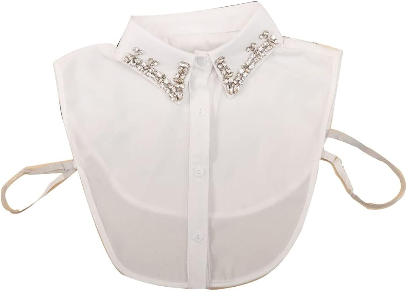 Statement Necklace for Women Girls Simulated Pearl Beaded Bib Detachable False Collar Choker Neck... | Amazon (US)