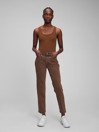 High Rise Cheeky Straight Jeans with Washwell | Gap (US)