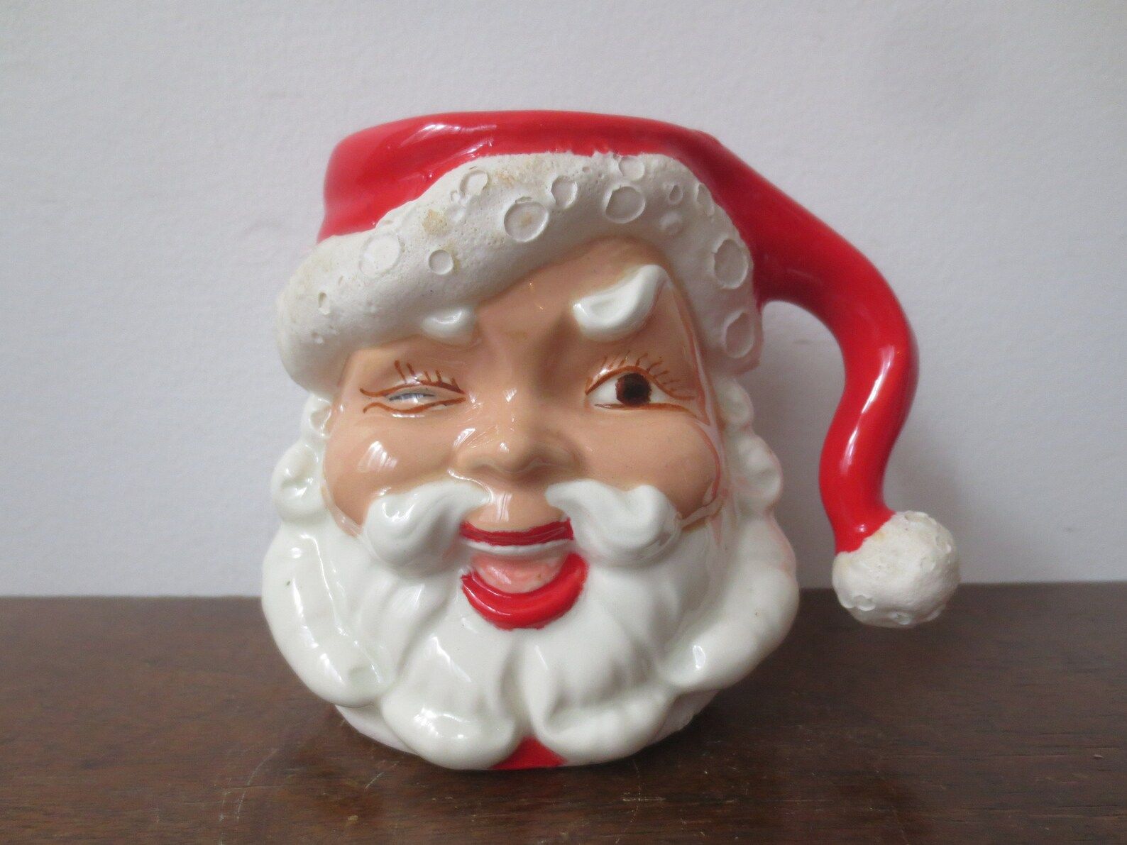 Vintage '50s Santa Claus Mug, Ceramic Winking Santa Dated 1957, MCM Christmas Kitsch | Etsy (US)