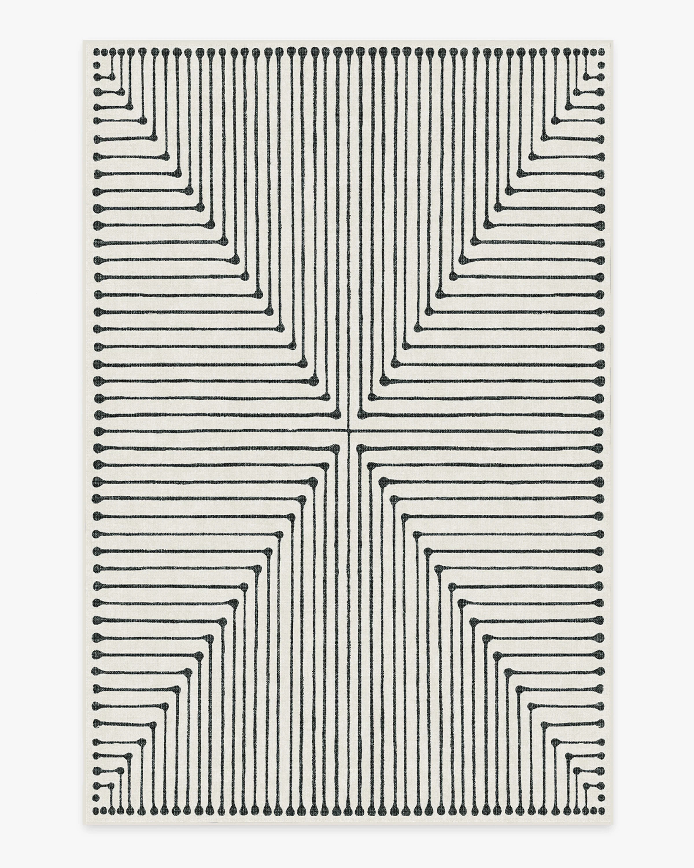 Jonathan Adler Inkdrop Black & Ivory Rug | Ruggable | Ruggable