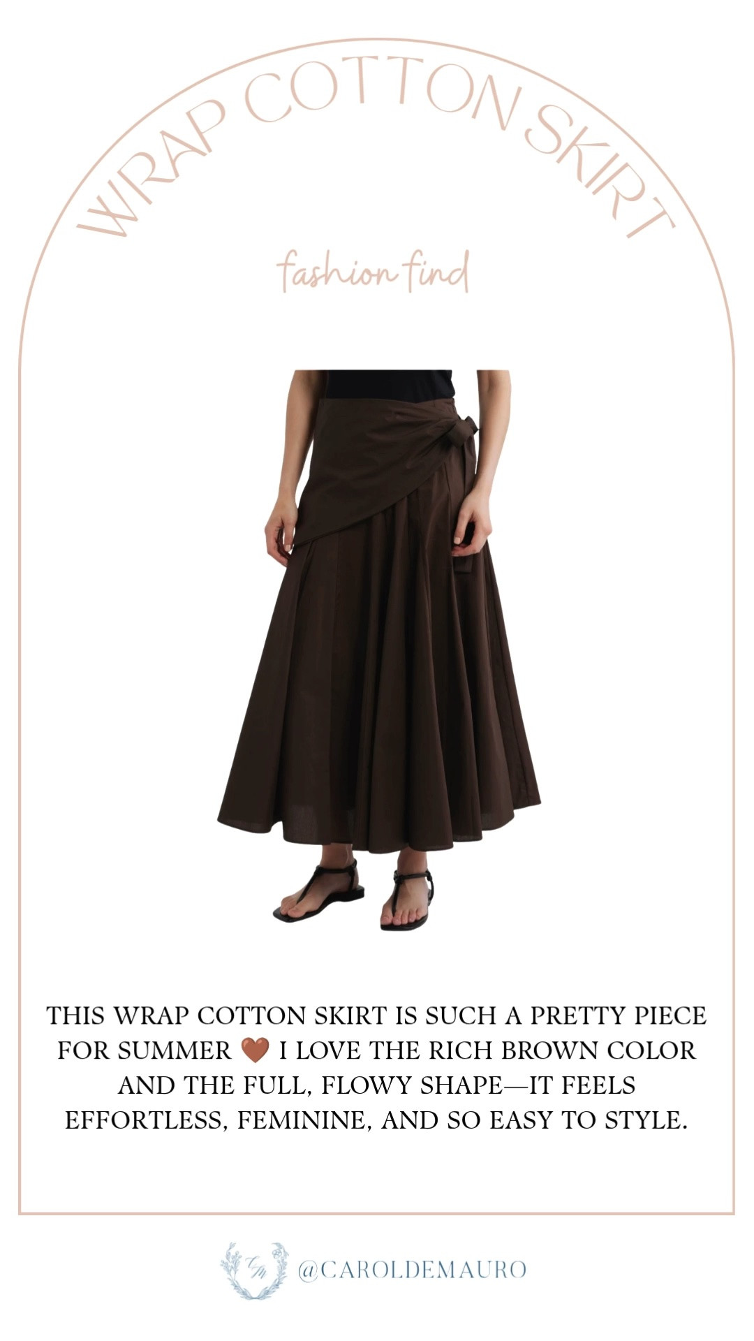 wrap cotton skirt, midi skirt, brown skirt, closet staple, capsule wardrobe, summer outfit, neutral look, petite fashion, modest style

#LTKootd #LTKPetite #LTKU