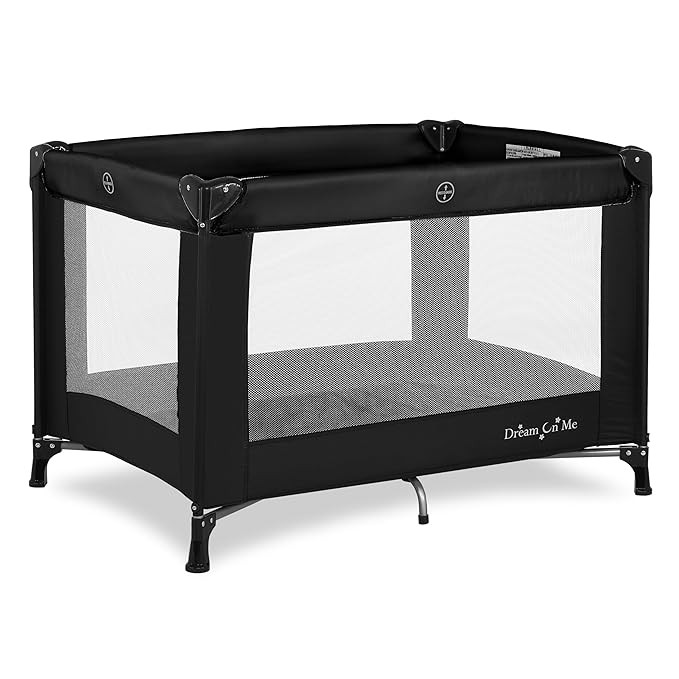 Dream On Me Nest Portable Playard in Black with Carrybag an Shoulder Strap, Lightweight, Packable... | Amazon (US)