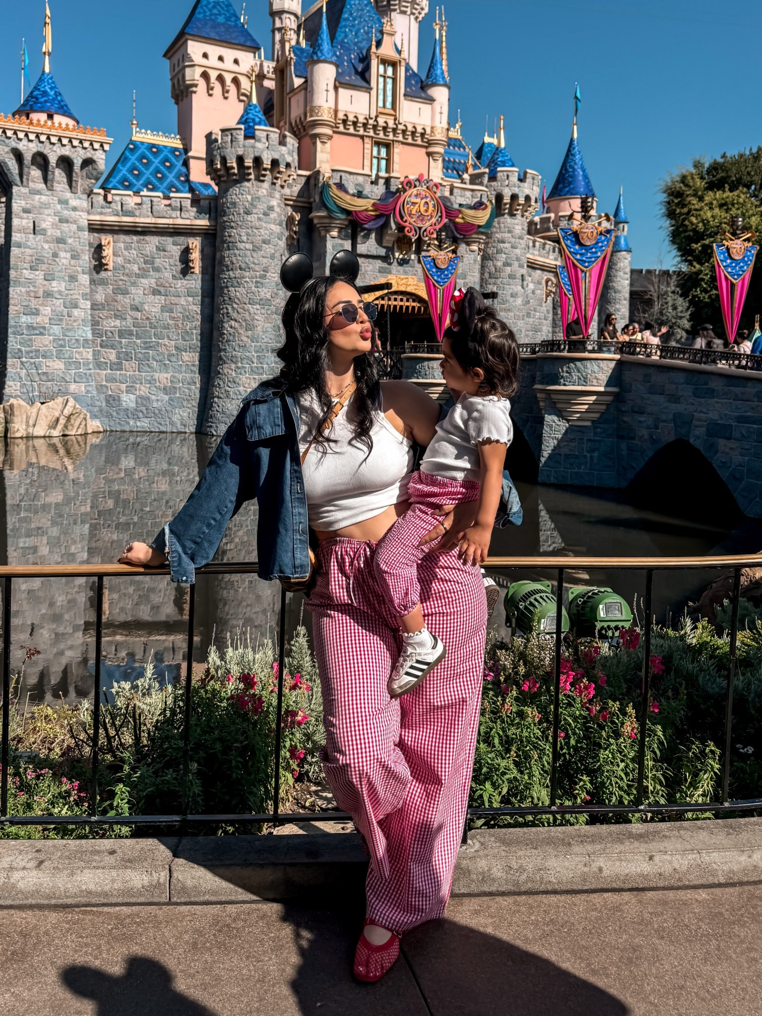 Mommy & me Disney outfits 
I sized up in pants for a loser fit 