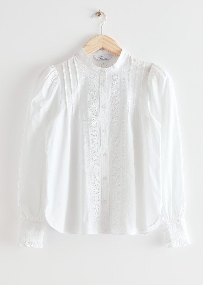 Embroidered A-Line Cotton Blouse | & Other Stories (EU + UK)