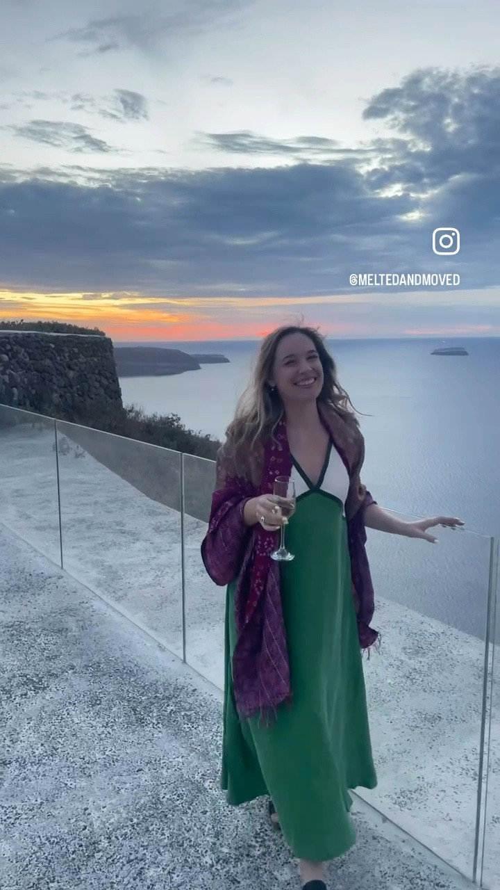 The perfect dress for my last night in Santorini #greece #santorini #sancia #packing 