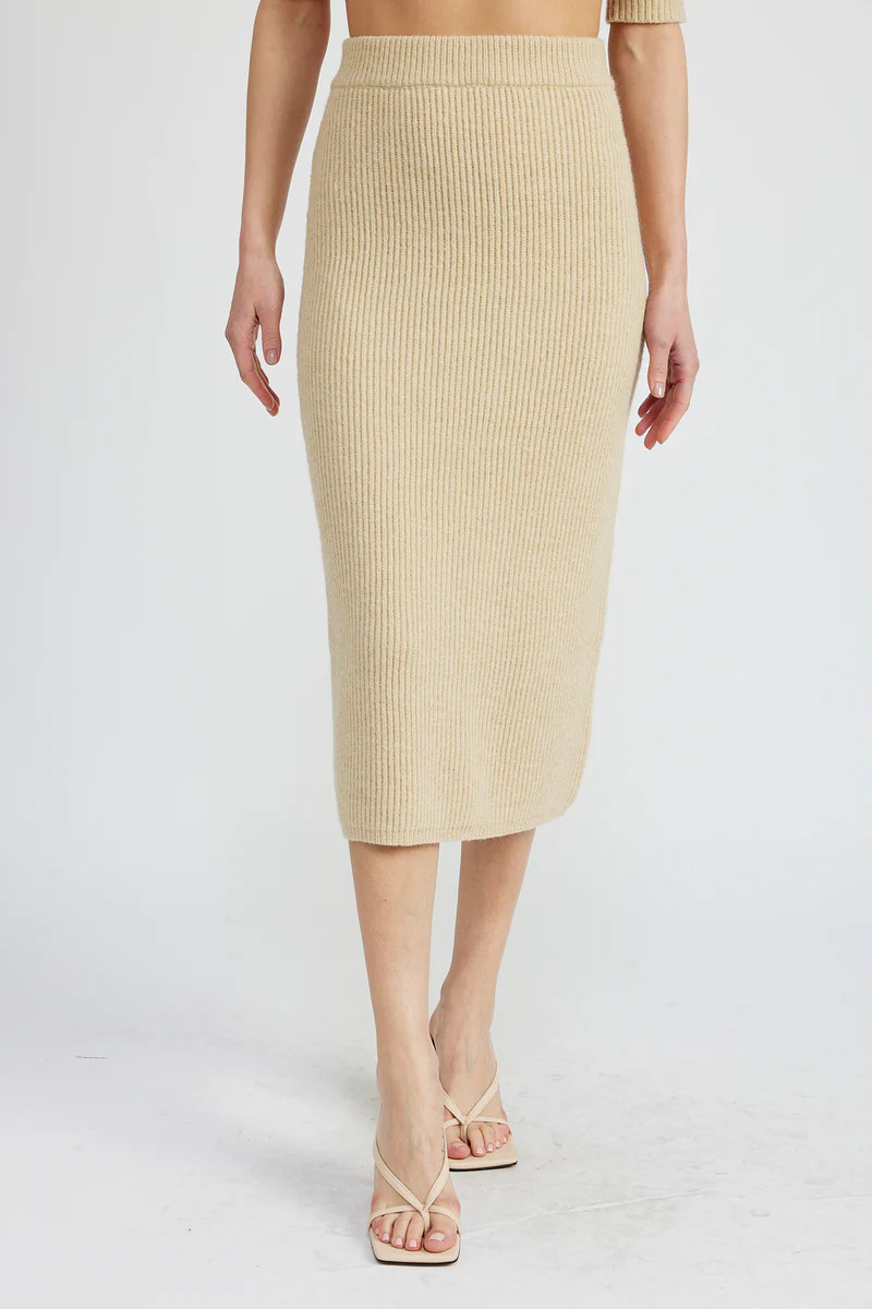 Merrill Ribbed Midi Skirt | En Saison