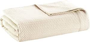 Madison Park Soft Certified 100% Egyptian Cotton Breathable Cozy Blanket, Premium Waffle Knit Cla... | Amazon (US)