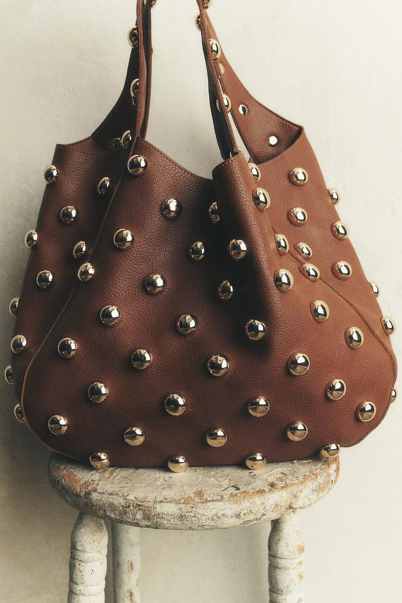 The Sonia Medium Slouchy Studded Tote Bag | Anthropologie (US)