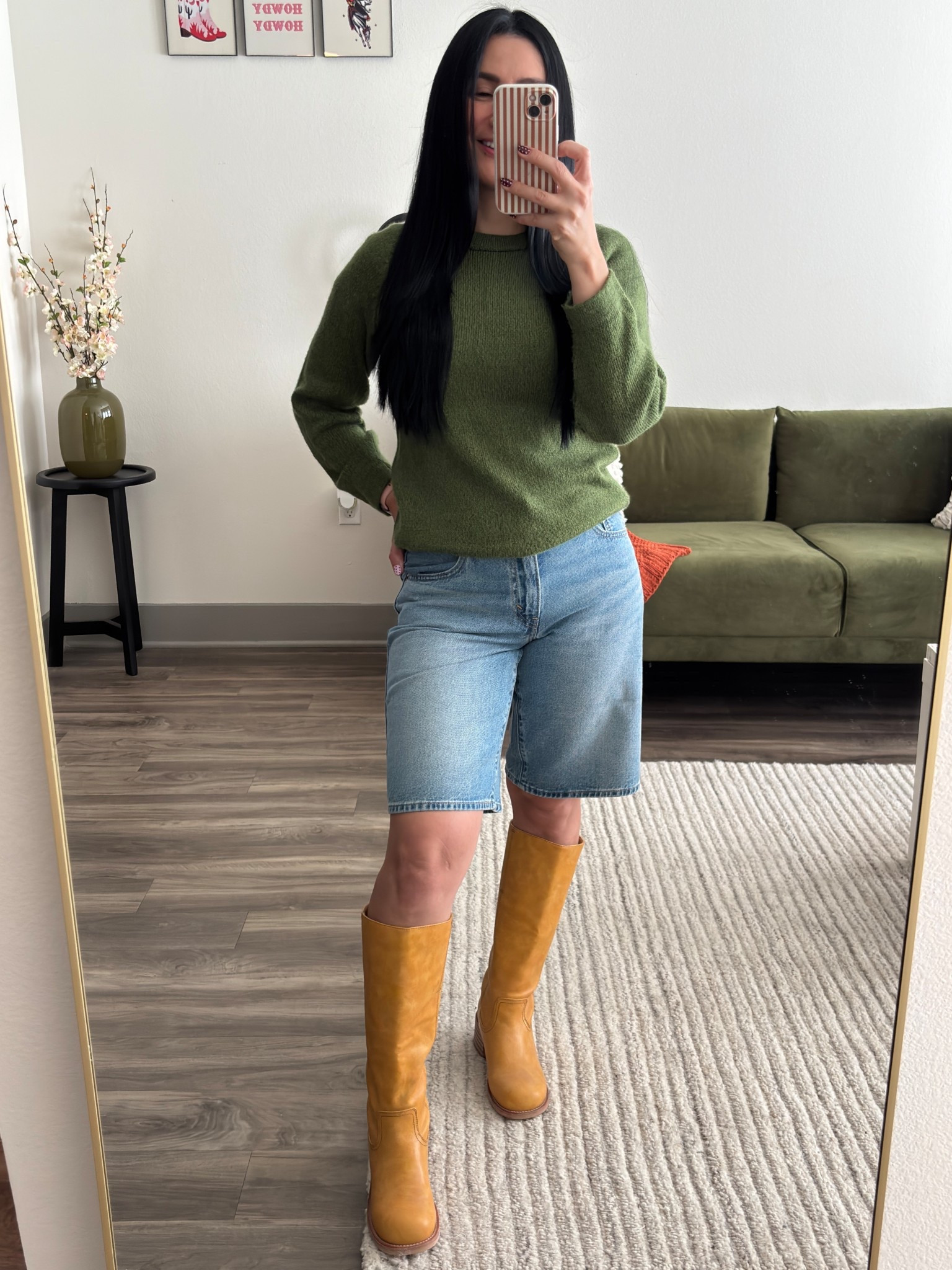 🍂 Olive & banana vibes 💛
Olive green sweater outfit 🫒 • Jorts outfit 👖 • Banana boots outfit 🍌👢 • Casual fall outfit inspo 🍁 • Cozy layered look ✨ • Street style fall outfit • Neutral fall outfit • Teacher weekend outfit 🤎 • Everyday fall style • LTK fall fashion finds ☕️

#LTKHoliday #LTKU #LTKSeasonal