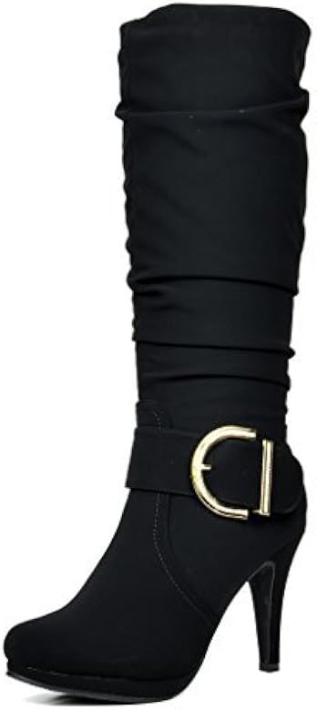 DREAM PAIRS Women's Knee High High Heel Winter Fashion Boots | Amazon (US)