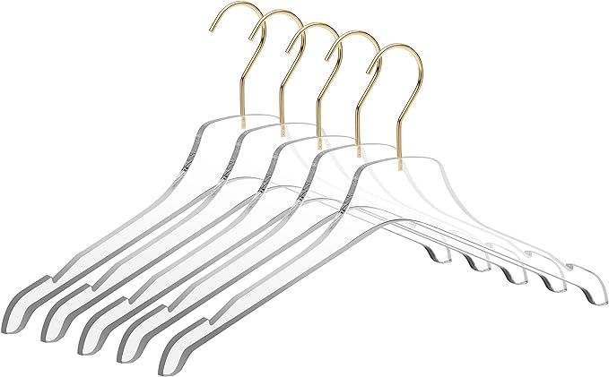 Quality Acrylic Lucite Clear Hangers, Made of Clear Acrylic for a Luxurious Look and Feel with Sw... | Amazon (US)