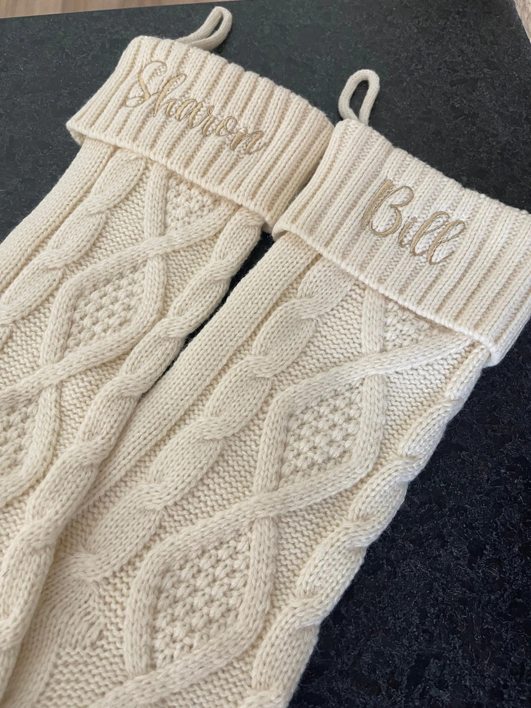 Personalized Embroidered Christmas Stocking / Cable Knit Stocking / Holiday / Ships Fast Neutral ... | Etsy (US)
