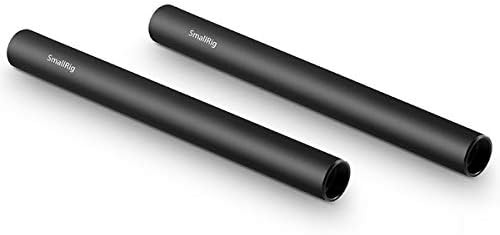 SMALLRIG 6 Inches (15 cm) Black Aluminum Alloy 15mm Rod with M12 Female Thread, Pack of 2 – 105... | Amazon (US)