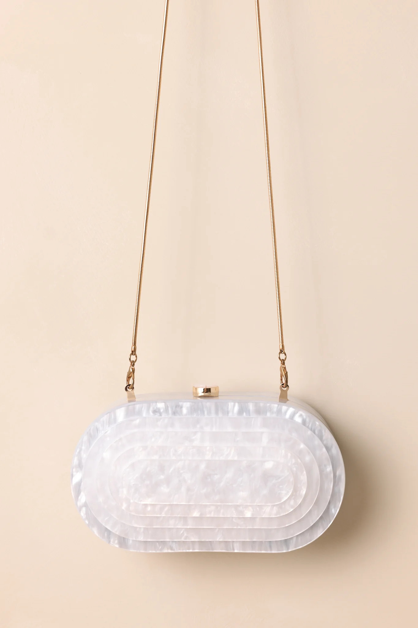 Solstice Dance Ivory Pearlescent Clutch | Red Dress