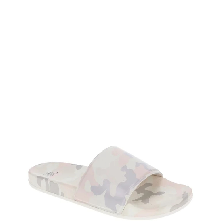 Time and Tru Womens Pool Slides Camo, Sizes 6-11 | Walmart (US)