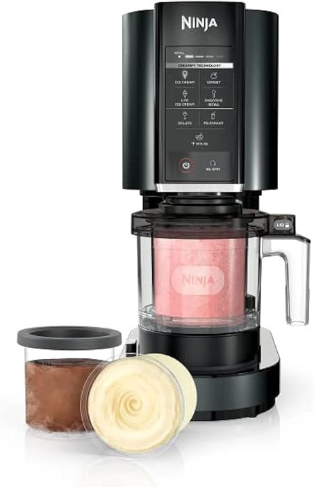 Ninja CREAMi Ice Cream, Sorbet, Milkshake Maker + 3 CREAMi Pints, Black | Amazon (US)