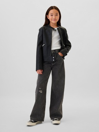 Kids Low Rise Stride Wide-Leg Jeans | Gap (US)