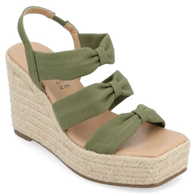 Journee Collection Womens Santorynn Tru Comfort Foam Sling Back Espadrille Platform Wedge Sandals... | Walmart (US)