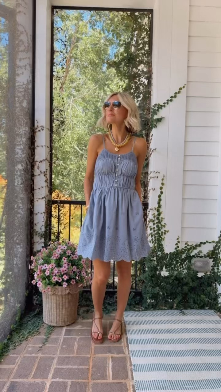 A versatile and classic mini dress! Affordable and so classy. Love the dusty blue color on this and the perfect length! Wearing XS

Loverly grey, Target fashion finds, mini dresses for her, affordable summer style, smocked eyelet dress

#LTKSeasonal