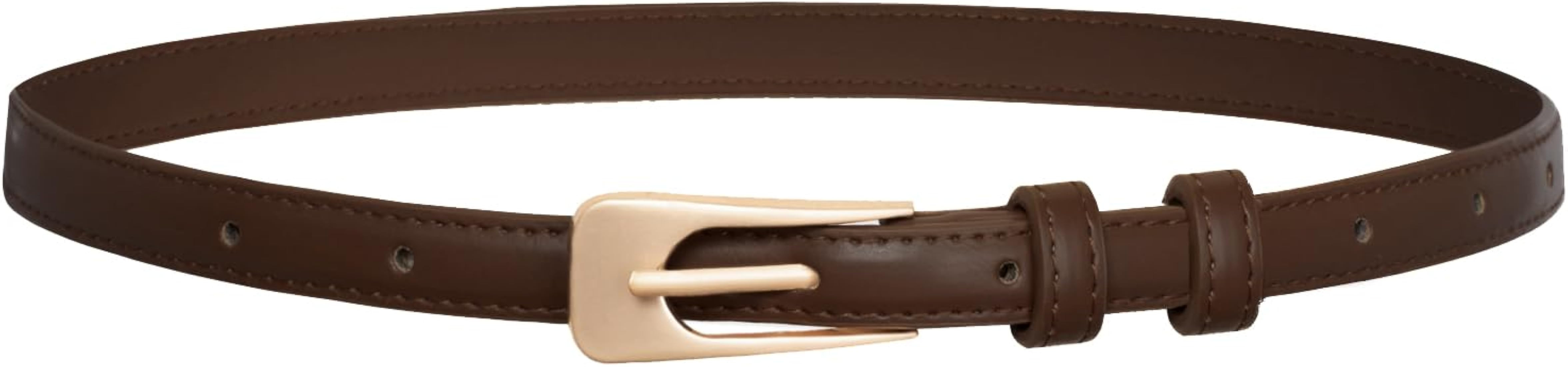 GRACE KARIN Women Leather Belt Skinny Leather Belt Thin Belt for Jeans Dresses Vintage Belt with ... | Amazon (US)