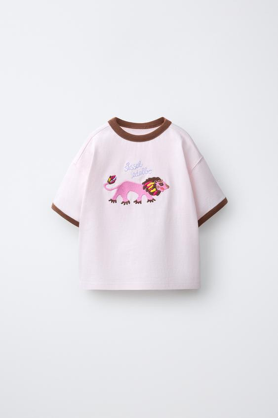 SISSEL EDELBO X ZARA KIDS EMBROIDERED TIGER T-SHIRT | Zara US