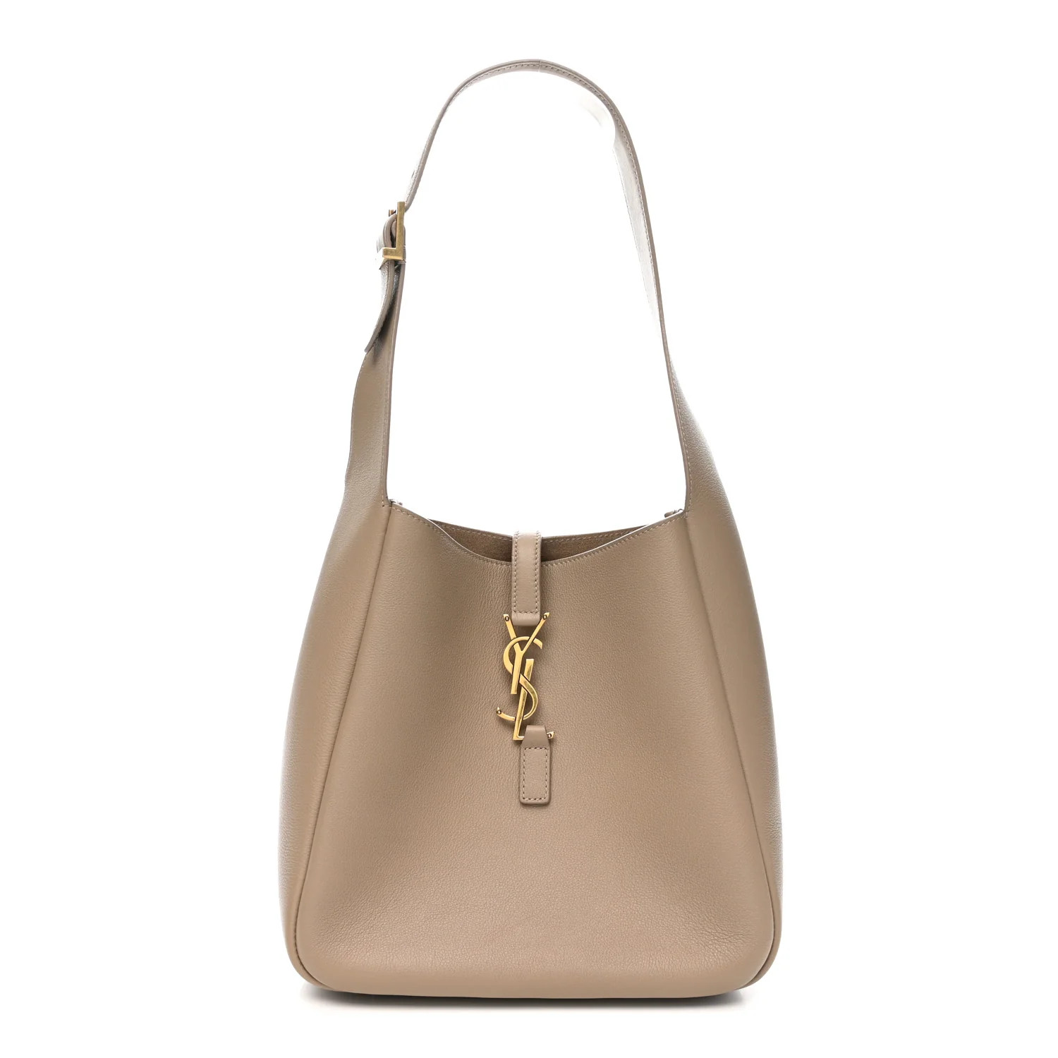 Saint Laurent Smooth Calfskin Small Le 5 A 7 Soft Hobo Dusty Grey 1887159 | FASHIONPHILE (US)