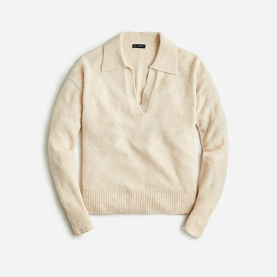 Collared V-neck sweater in Supersoft yarn | J. Crew US