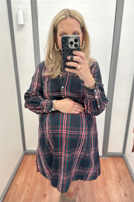 I’m loving this new tartan shirt dress from Walmart!! I’m wearing a size small at 34+ week pregnant and it’s so comfy!! Plus it’s only $34!!! 

Holiday dress, holiday outfit, Walmart style 

#LTKHoliday #LTKSeasonal #LTKfindsunder50