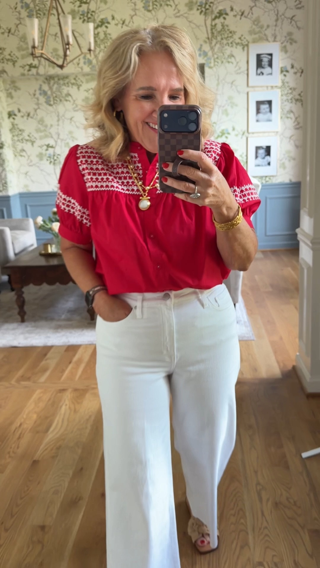 Top size medium
Jeans 29 
15% off code NANETTE15 
July 4th 4th of July 

One of my favorite styling tricks is layering delicate jewelry to add interest without overwhelming an outfit. These Julie Vos pieces are beautiful on their own, but together they create the perfect polished look. 

#LTKootd #LTKSeasonal #LTKOver40

#LTKSaleAlert #LTKOver40 #LTKootd