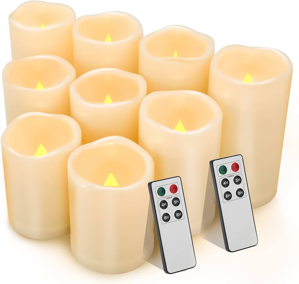 Comenzar Battery Operated Candle LED Flameless Candles Remote Control Candles Outdoor LED Candles... | Amazon (US)